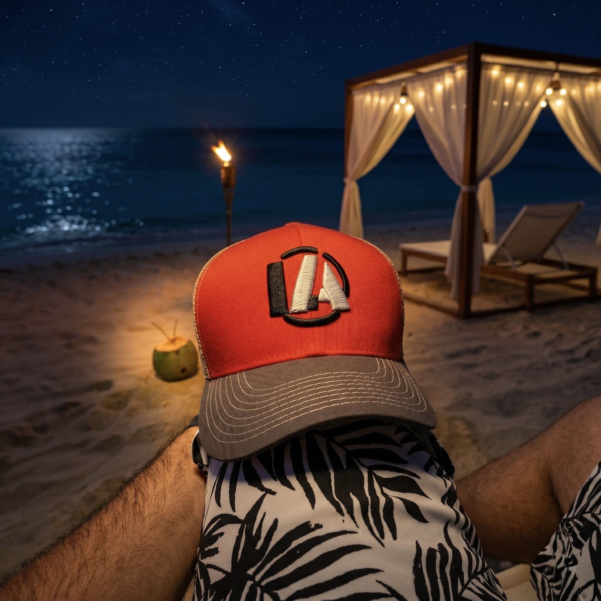 Gorra en la playa, estilo Line's Actitud